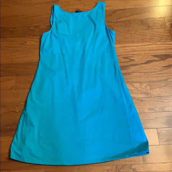 Chadwick’s Empire Waist Teal Sleeveless dress. SzM - Picture 6 of 6